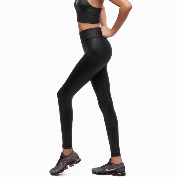 Aritzia The Constant Twyla Black Glossy Leggings L - Picture 1 of 14